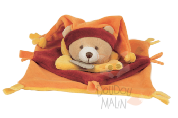  baby comforter bear orange 